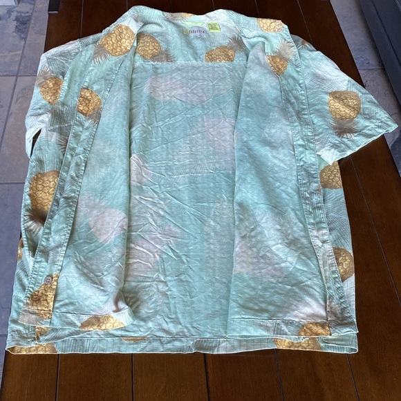 CUBAVERA 100% Silk Hawaiian Shirt Predominantly Green Tones Size XXL - Picture 5 of 10